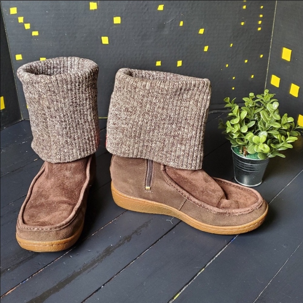 North face winter brown suede boots size 7